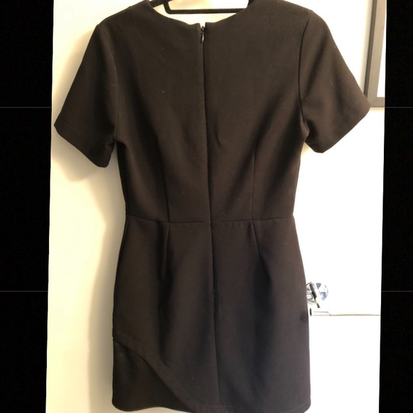Topshop Black Short Sleeve Mini Dress - Small - Picture 2 of 6